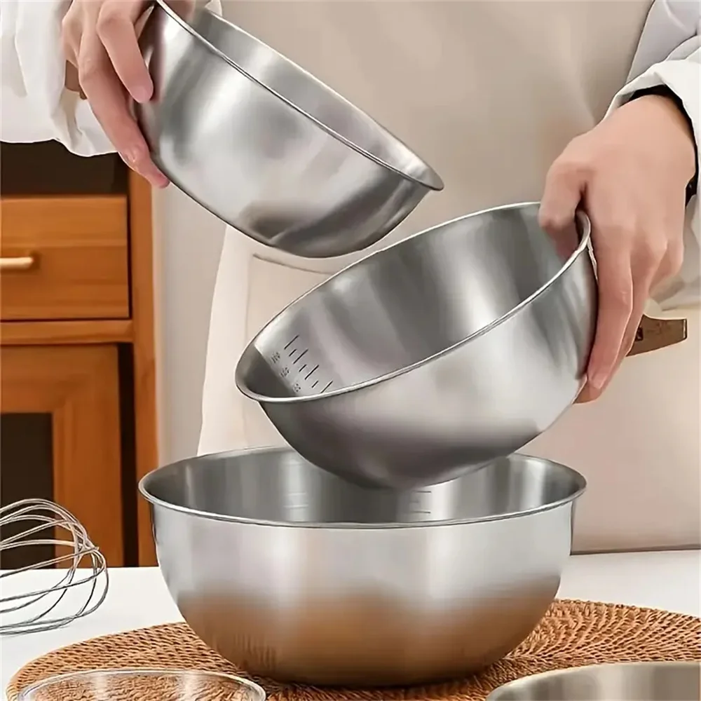 Home Cooking Cookbook - Set Mangkuk Pencampur Baja Tahan Karat